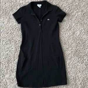Black Lacoste polo shirt dress
